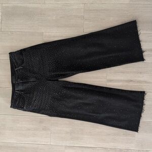 Kut from the Kloth Black Studded Wide-Leg Jeans